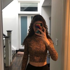 Cheetah print crop top